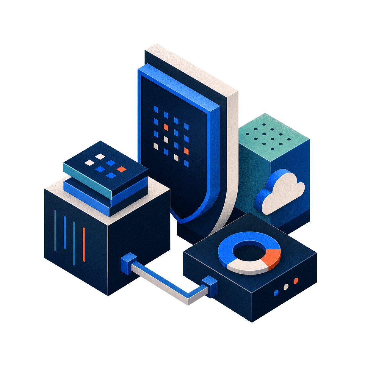 Abstract security service architecture illustration